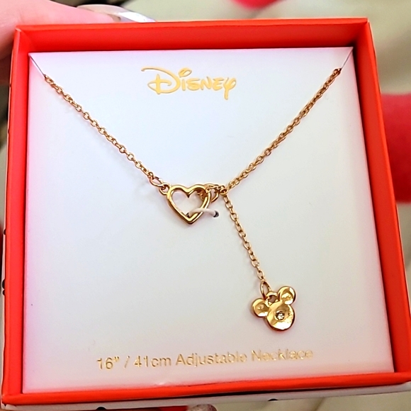 Disney Jewelry - Magical Mickey Mouse and Heart Pendant Lariat Necklace Magical Mickey Mouse and